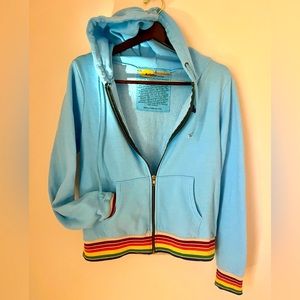 Almost new! Aviator Nation Sky Blue zip up hoodie. Unisex size Small.